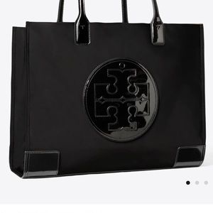 Tory Burch Nylon and Patent tote bag